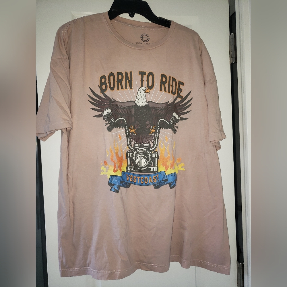 West Coast Men's Born to Ride Tee - Tan